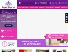 Tablet Screenshot of hotelbarcelonaexotica.com